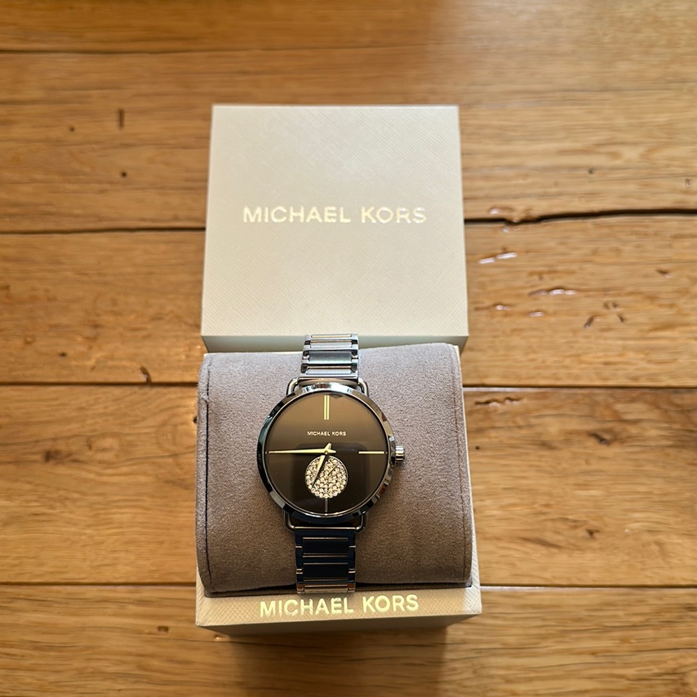 Michael Kors silver and black watch